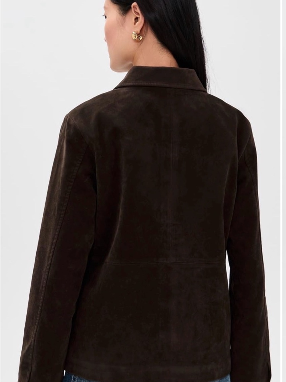 Joe's Jeans Dark Brown Suede Chore Coat - Picture 2 of 7